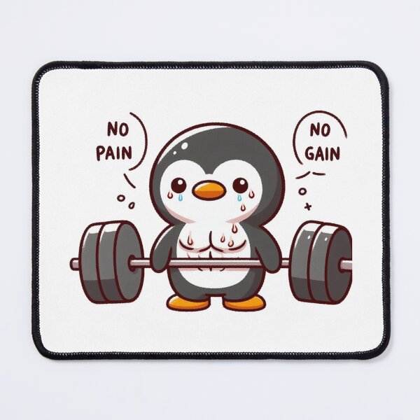 Item preview, No Pain No Gain: Muscle Penguin designed and sold by LemuellTrends.