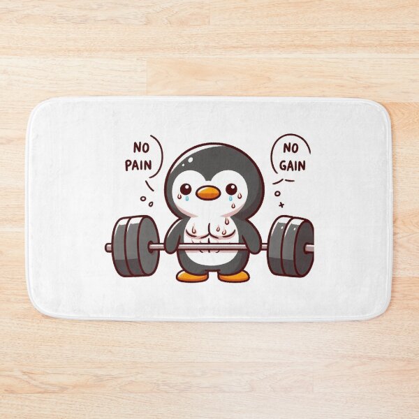Item preview, No Pain No Gain: Muscle Penguin designed and sold by LemuellTrends.