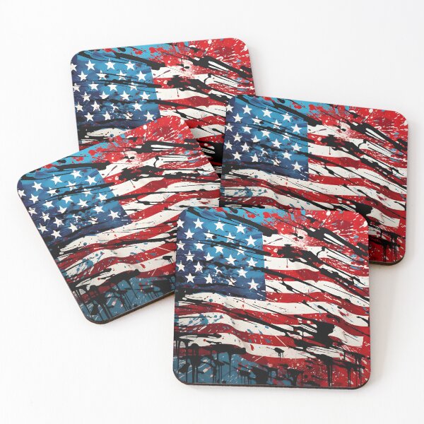 Item preview, pop art patriotic american flag digital print designed and sold by dcrc.