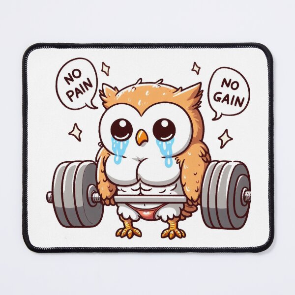 Item preview, No Pain No Gain: Muscle Owl designed and sold by LemuellTrends.