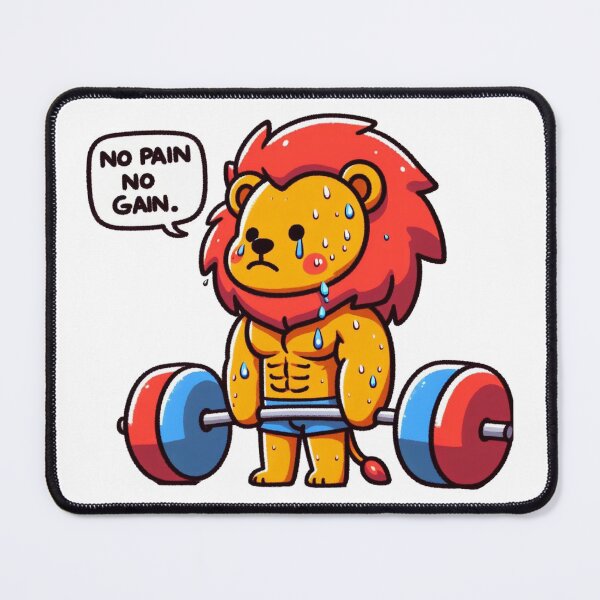 Item preview, No Pain No Gain: Muscle Lion designed and sold by LemuellTrends.