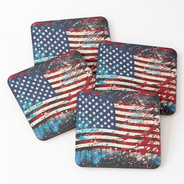 Item preview, pop art patriotic american flag digital print designed and sold by dcrc.
