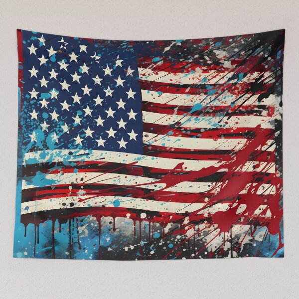 Item preview, pop art patriotic american flag digital print designed and sold by dcrc.