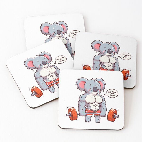 Item preview, No Pain No Gain: Muscle Koala designed and sold by LemuellTrends.