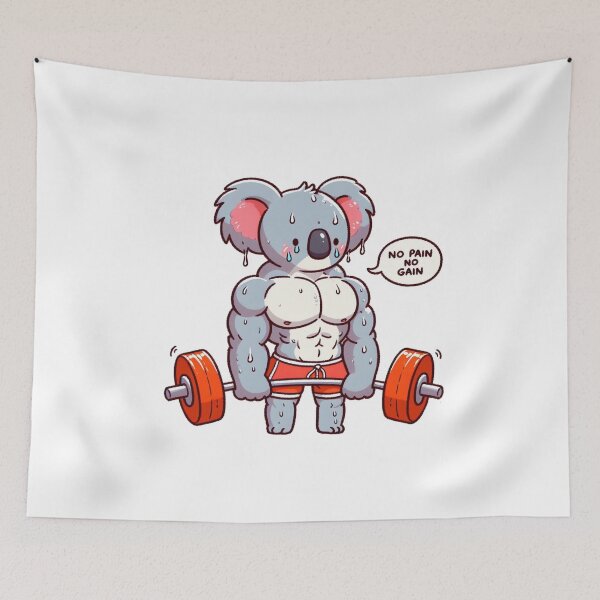 Item preview, No Pain No Gain: Muscle Koala designed and sold by LemuellTrends.