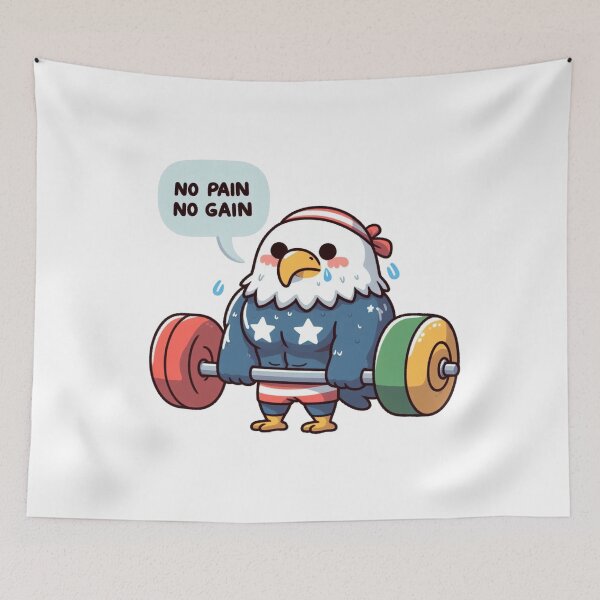 Item preview, No Pain No Gain: Muscle Eagle designed and sold by LemuellTrends.