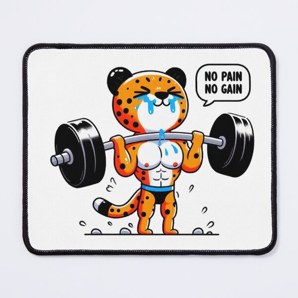 Item preview, No Pain No Gain: Muscle Cheetah designed and sold by LemuellTrends.