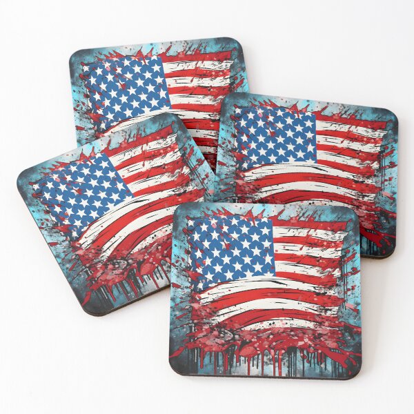 Item preview, pop art patriotic american flag digital print designed and sold by dcrc.