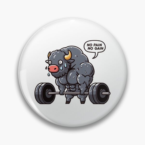 Item preview, No Pain No Gain: Muscle Bufalo designed and sold by LemuellTrends.