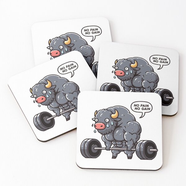 Item preview, No Pain No Gain: Muscle Bufalo designed and sold by LemuellTrends.