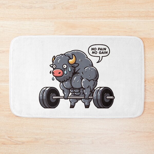 Item preview, No Pain No Gain: Muscle Bufalo designed and sold by LemuellTrends.
