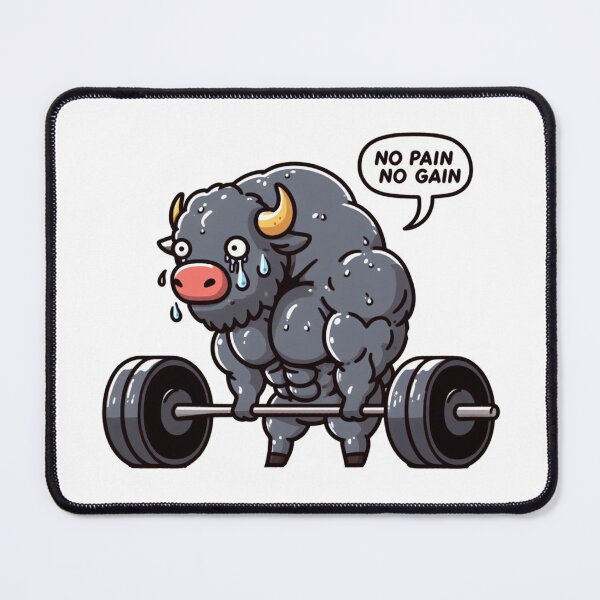 Item preview, No Pain No Gain: Muscle Bufalo designed and sold by LemuellTrends.