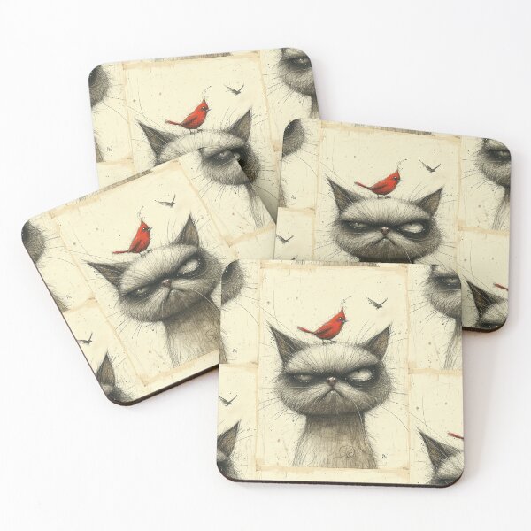 Item preview, Annoyed Cat in a Canary Hat: Minimalistic Expression designed and sold by Piotrek0001.