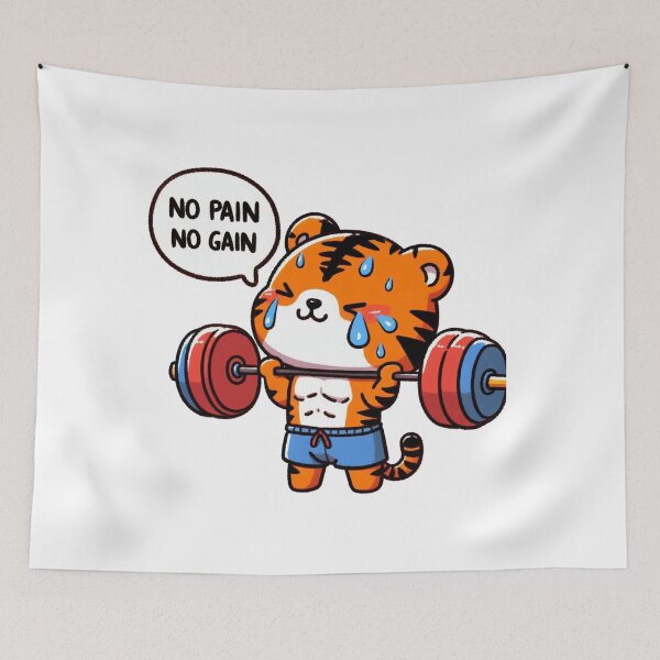 Item preview,  No Pain No Gain: Muscle Tiger designed and sold by LemuellTrends.