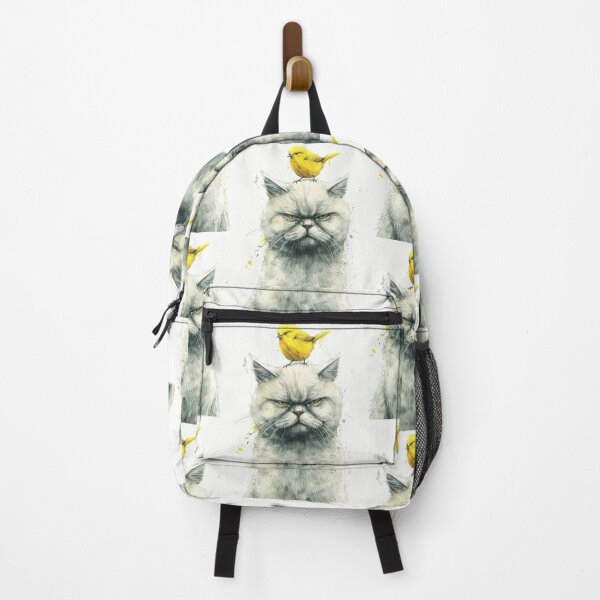 Item preview, Annoyed Cat in a Canary Hat: Minimalistic Expression designed and sold by Piotrek0001.