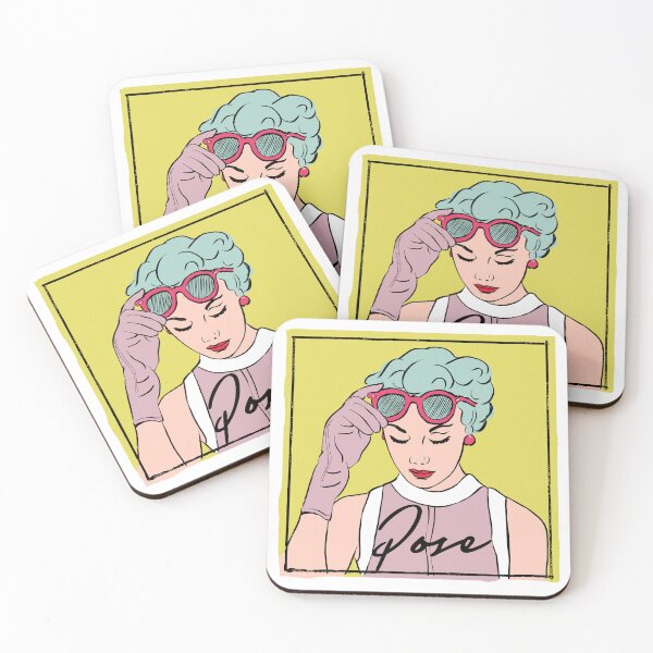 Item preview, Pop Art Slogan - Pose - Pop Art Girl - Sunglasses Cool - Cutlooseart Illustration By Peter Taylor Ward designed and sold by cutlooseart.