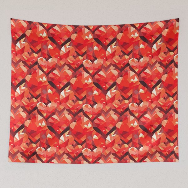 Item preview, Crazy in Love: Vibrant Red Heart Pattern for Unique Style, Valentine's Day Gift designed and sold by JollyJellyFace.