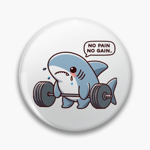 Item preview, No Pain No Gain: Muscle Shark designed and sold by LemuellTrends.