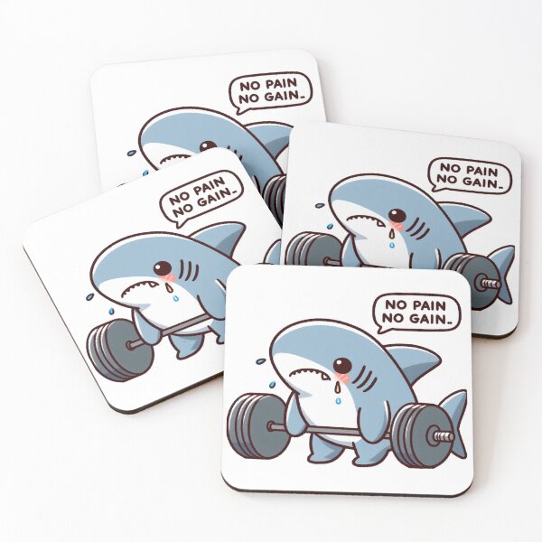 Item preview, No Pain No Gain: Muscle Shark designed and sold by LemuellTrends.