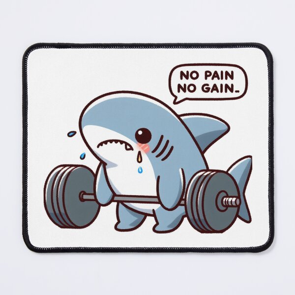 Item preview, No Pain No Gain: Muscle Shark designed and sold by LemuellTrends.