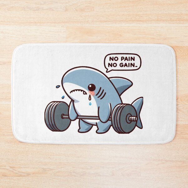 Item preview, No Pain No Gain: Muscle Shark designed and sold by LemuellTrends.