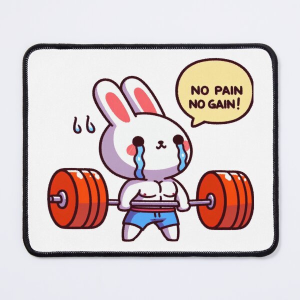 Item preview, No Pain No Gain: Muscle Rabbit designed and sold by LemuellTrends.