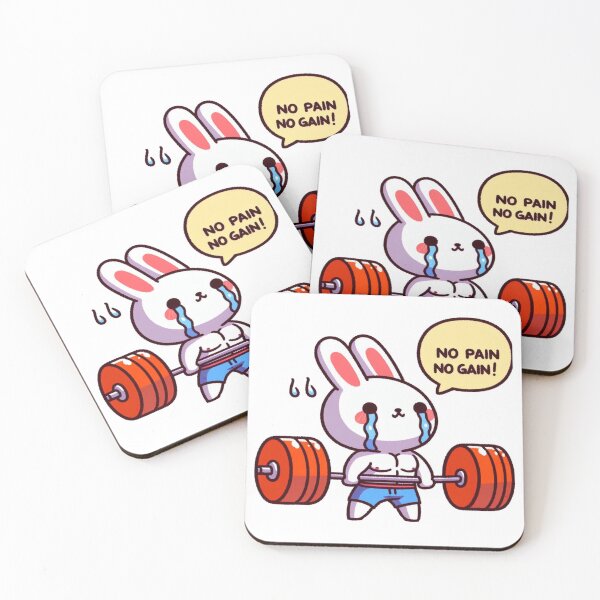 Item preview, No Pain No Gain: Muscle Rabbit designed and sold by LemuellTrends.