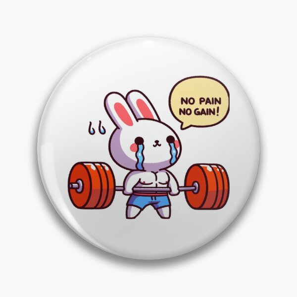 Item preview, No Pain No Gain: Muscle Rabbit designed and sold by LemuellTrends.
