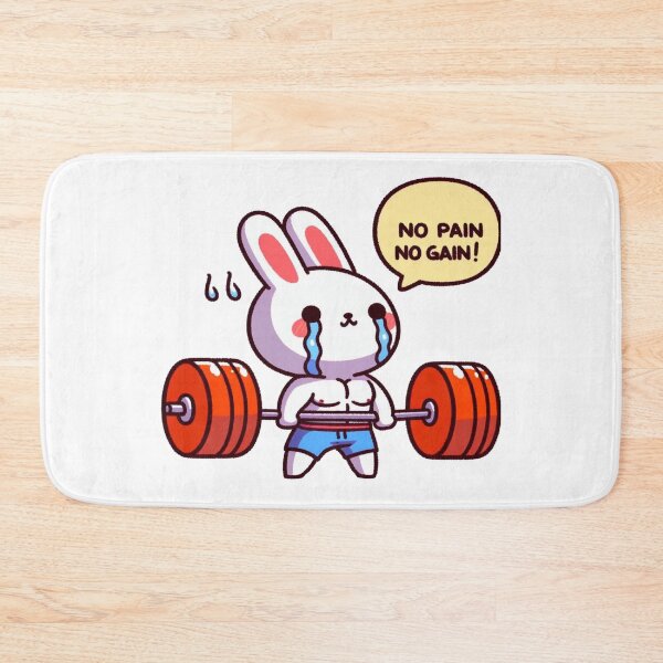 Item preview, No Pain No Gain: Muscle Rabbit designed and sold by LemuellTrends.