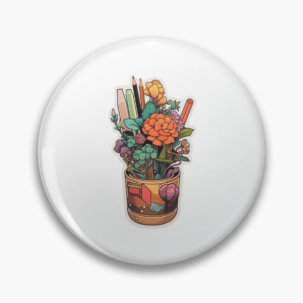 Item preview, Pen holder with flowers designed and sold by SmileshareShop.