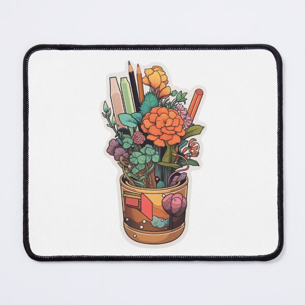Item preview, Pen holder with flowers designed and sold by SmileshareShop.