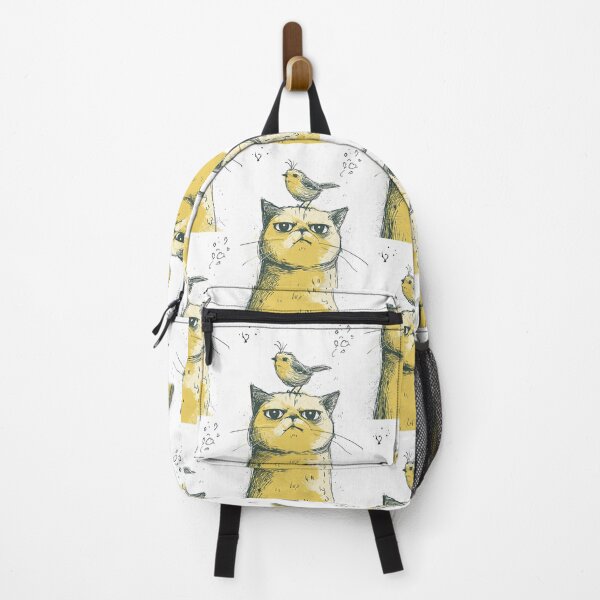 Item preview, Annoyed Cat in a Canary Hat: Minimalistic Expression designed and sold by Piotrek0001.