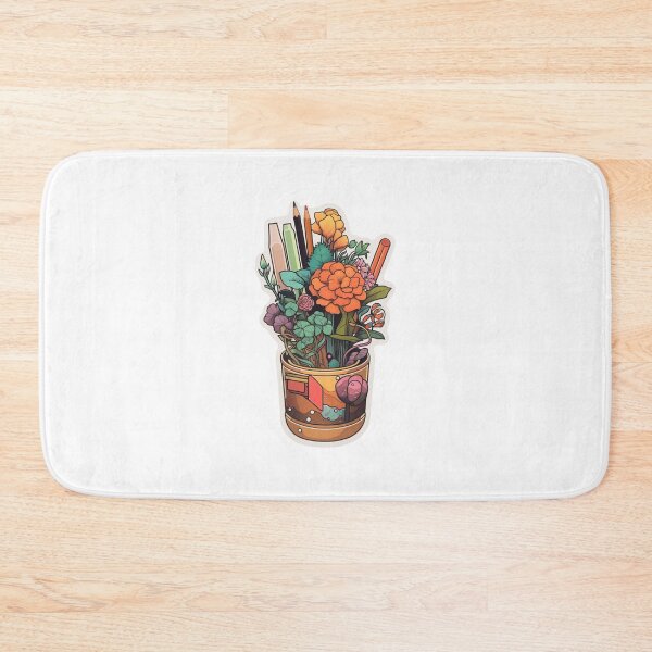 Item preview, Pen holder with flowers designed and sold by SmileshareShop.