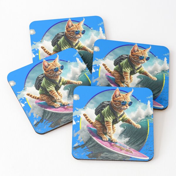 Item preview, Kool Kat 2024, Surfing Cat, Ocean Loving Feline designed and sold by leyfinder.