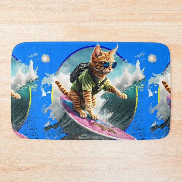 Item preview, Kool Kat 2024, Surfing Cat, Ocean Loving Feline designed and sold by leyfinder.
