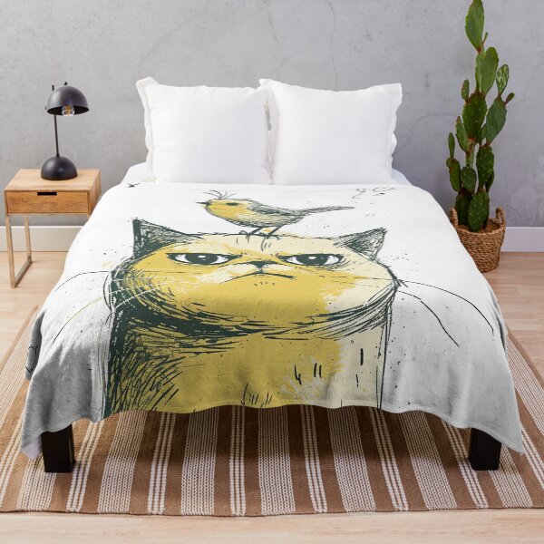 Item preview, Annoyed Cat in a Canary Hat: Minimalistic Expression designed and sold by Piotrek0001.