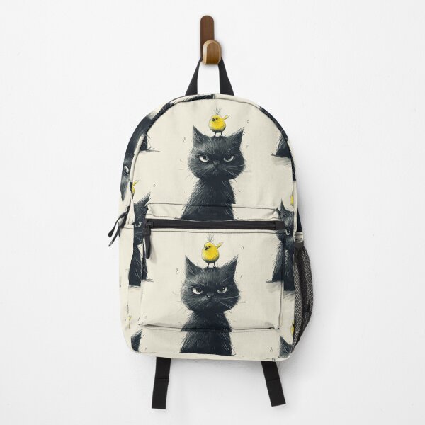 Item preview, Annoyed Cat in a Canary Hat: Minimalistic Expression designed and sold by Piotrek0001.