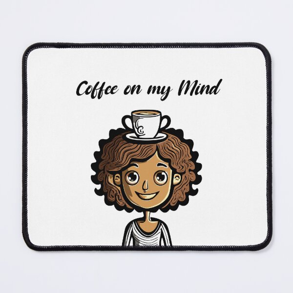 Item preview, Coffee on my Mind - Cartoon, Transparent Background designed and sold by thebigleebowski.