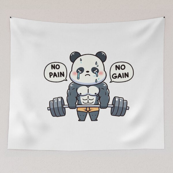 Item preview, No Pain No Gain: Muscle Panda designed and sold by LemuellTrends.
