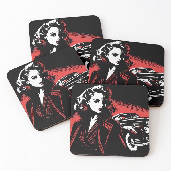 Item preview, Noir Woman and Car [Vintage, Retro] designed and sold by RESToRAPTOR.