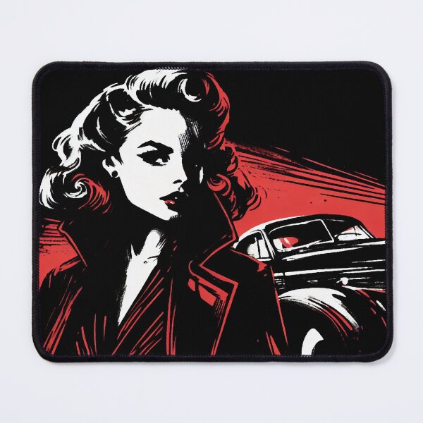 Item preview, Noir Woman and Car [Vintage, Retro] designed and sold by RESToRAPTOR.