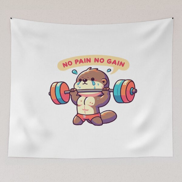 Item preview, No Pain No Gain: Muscle Otter designed and sold by LemuellTrends.