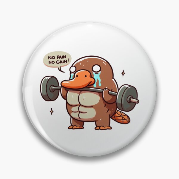 Item preview, No Pain No Gain: Muscle Platypus designed and sold by LemuellTrends.