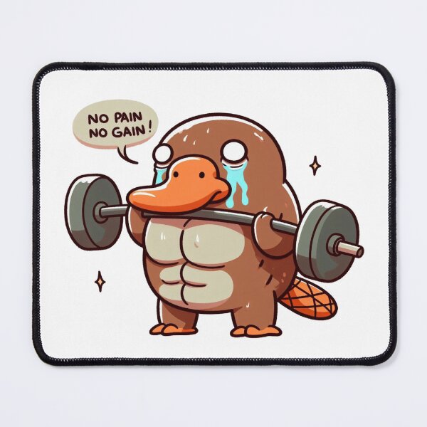 Item preview, No Pain No Gain: Muscle Platypus designed and sold by LemuellTrends.