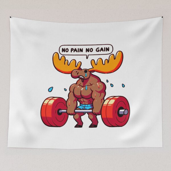 Item preview, No Pain No Gain: Muscle Moose designed and sold by LemuellTrends.