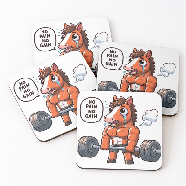 Item preview, No Pain No Gain: Muscle Horse designed and sold by LemuellTrends.