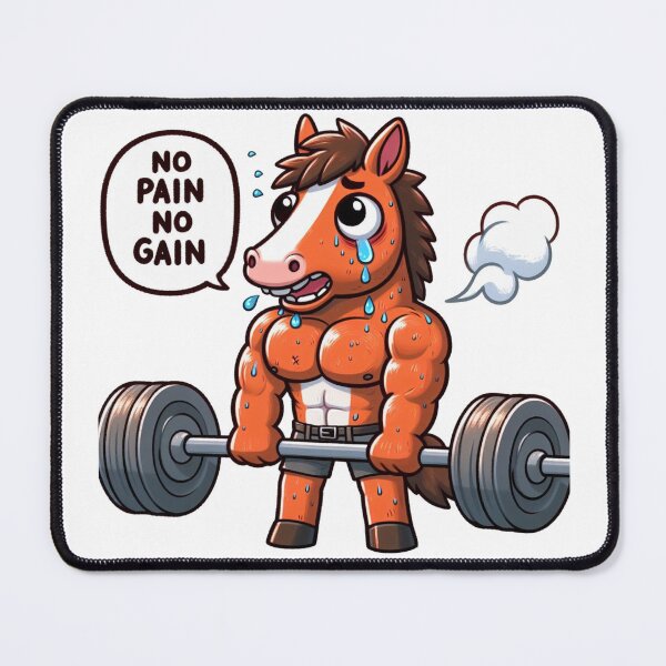 Item preview, No Pain No Gain: Muscle Horse designed and sold by LemuellTrends.