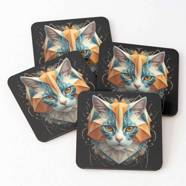 Item preview, Geometric Cat Wild Logo designed and sold by ArtByKubina.