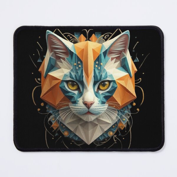 Item preview, Geometric Cat Wild Logo designed and sold by ArtByKubina.