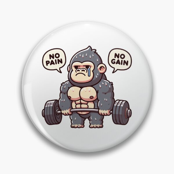 Item preview, No Pain No Gain: Muscle Gorilla designed and sold by LemuellTrends.